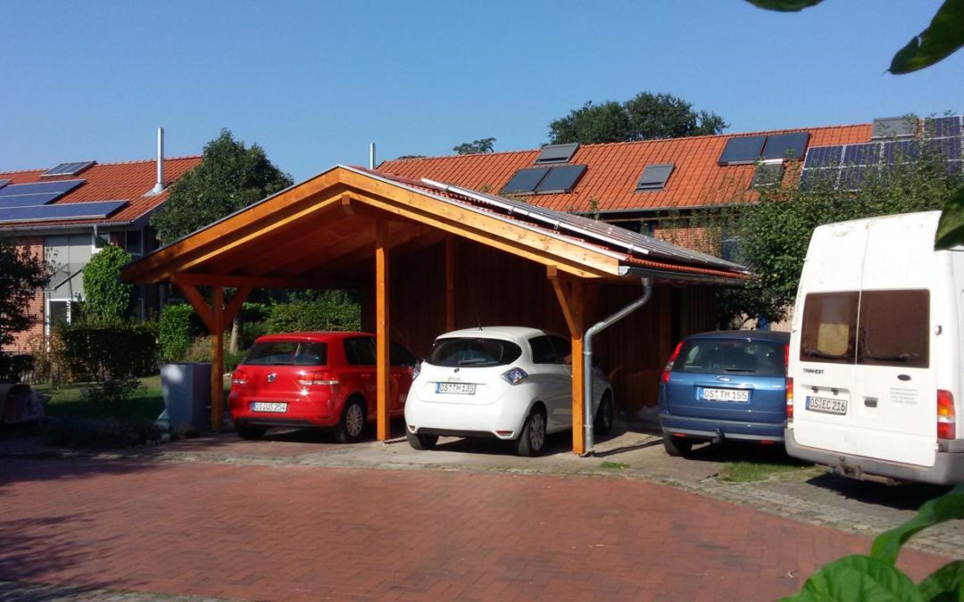 Carport mit Photovoltaikanlage